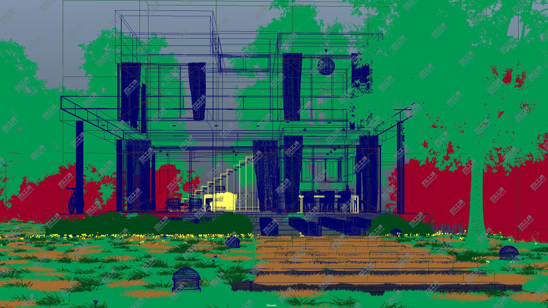 images/goods_img/2021040233/Modern House Exterior with Garden and Interiors for Maya and 3dsmax/2.jpg